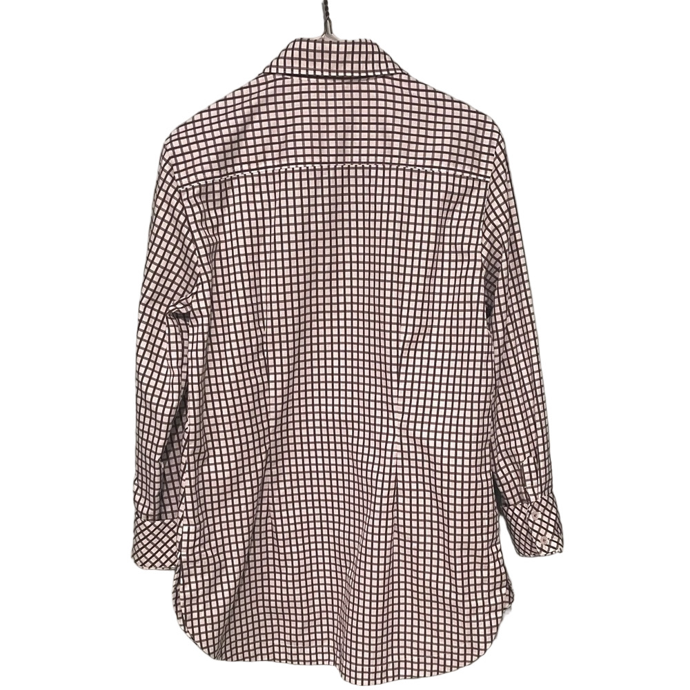 Finley Joey roll sleeve Brown and White Checkered Tunic - Picture 7 of 9